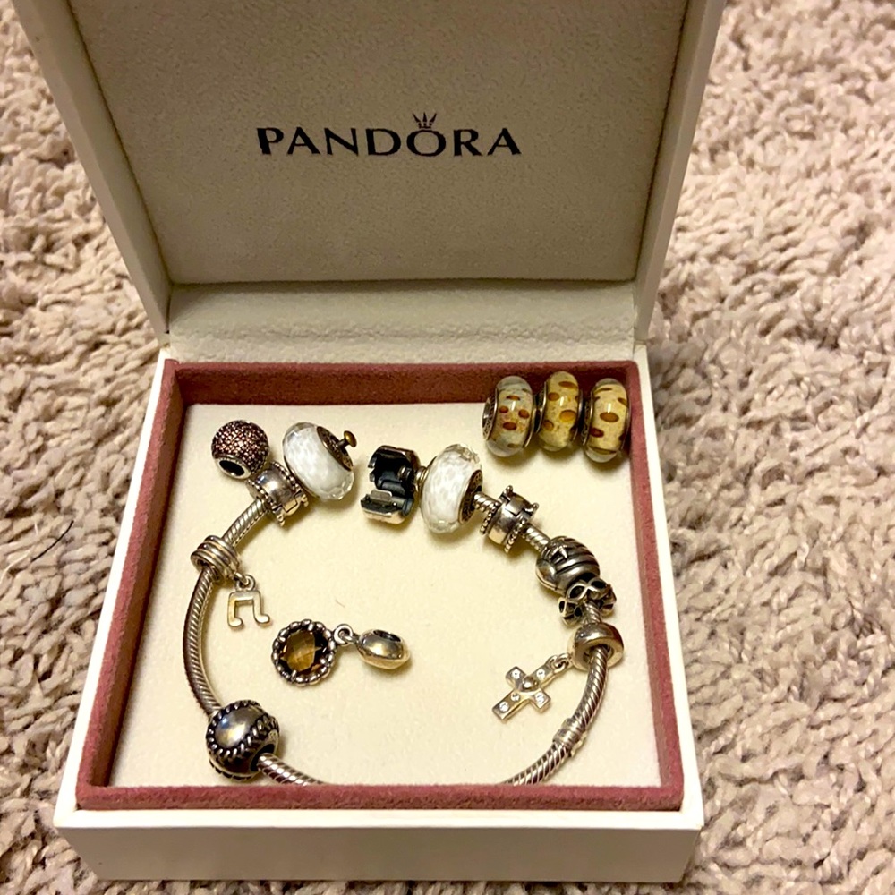 Pandora bracelet and charms